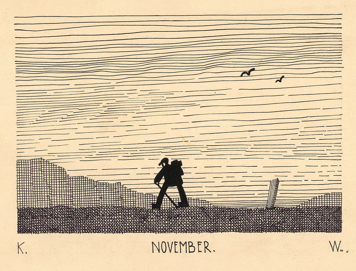 Karl Wiener — November | Modernist Illustration Print