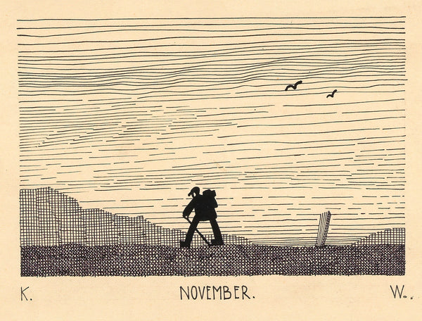 Karl Wiener — November | Modernist Illustration Print