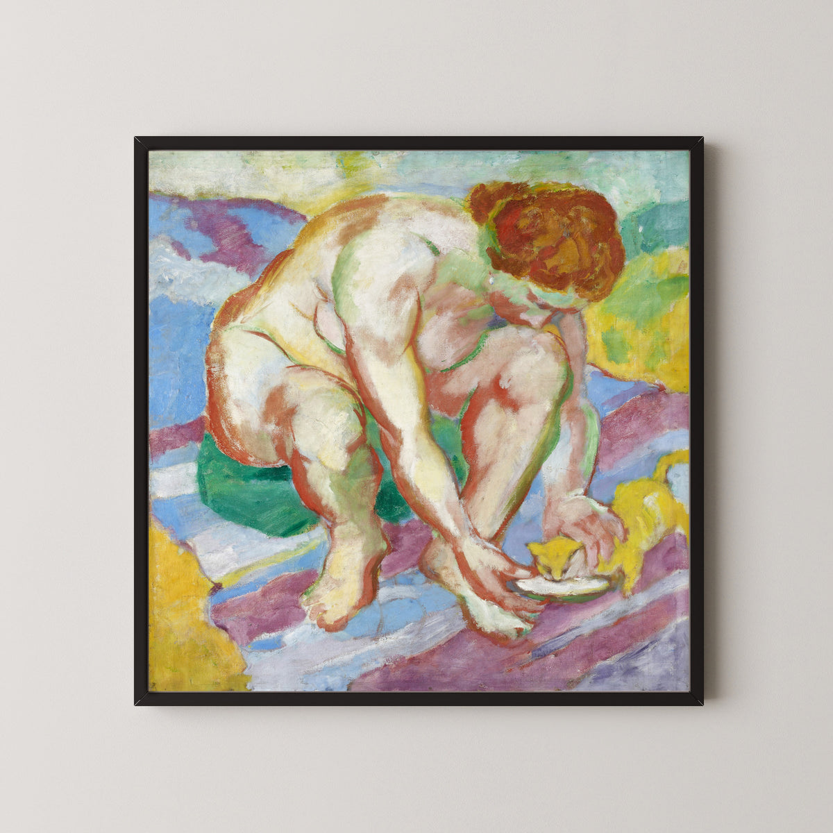 Franz Marc — Nude with Cat | Expressionist Fine Art Print