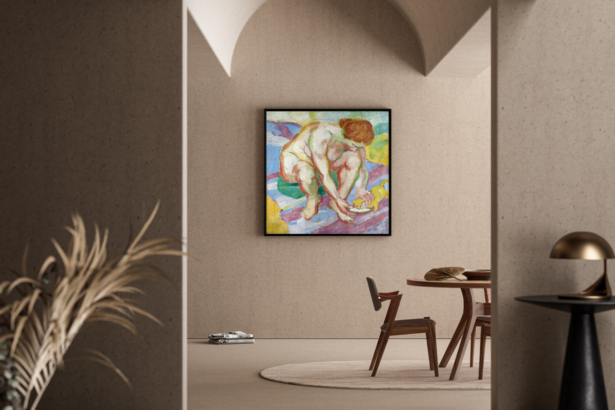 Franz Marc — Nude with Cat | Expressionist Fine Art Print