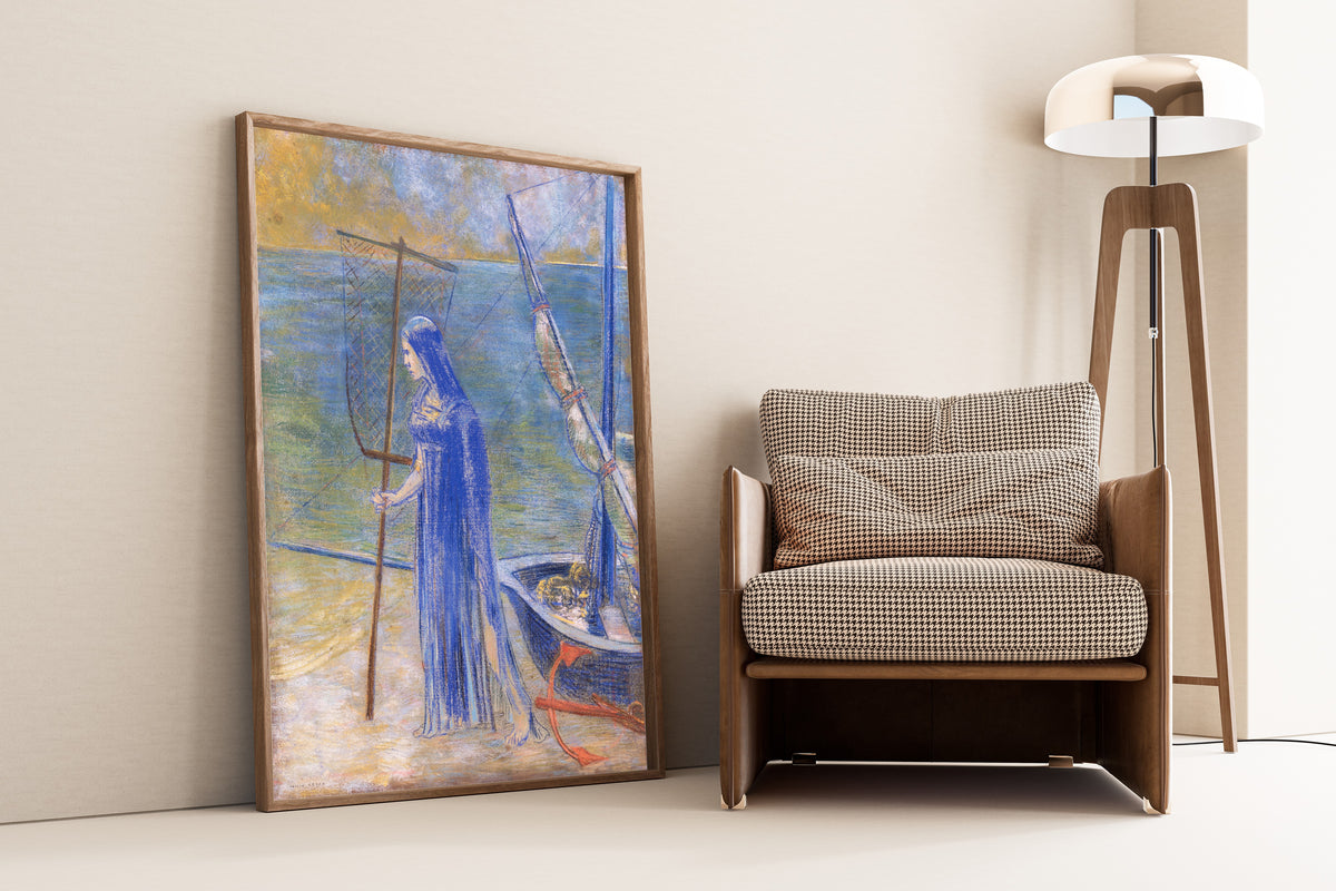 Odilon Redon — The Fisherwoman | Symbolist Art Print
