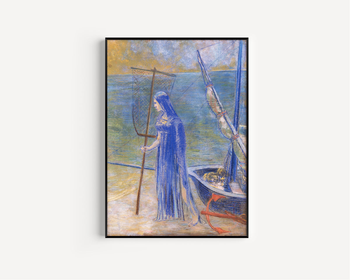 Odilon Redon — The Fisherwoman | Symbolist Art Print