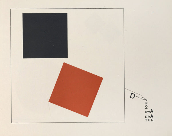 El Lissitzky — Of Two Squares: Construction 1 (Here Are Two Squares) | Suprematist Art Print