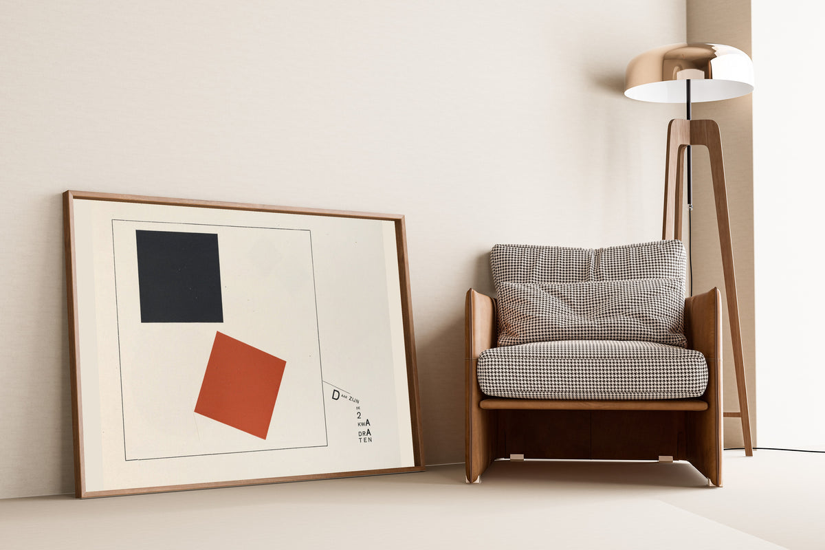 El Lissitzky — Of Two Squares: Construction 1 (Here Are Two Squares) | Suprematist Art Print