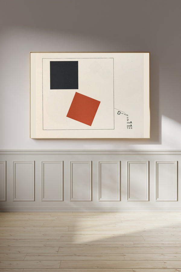 El Lissitzky — Of Two Squares: Construction 1 (Here Are Two Squares) | Suprematist Art Print