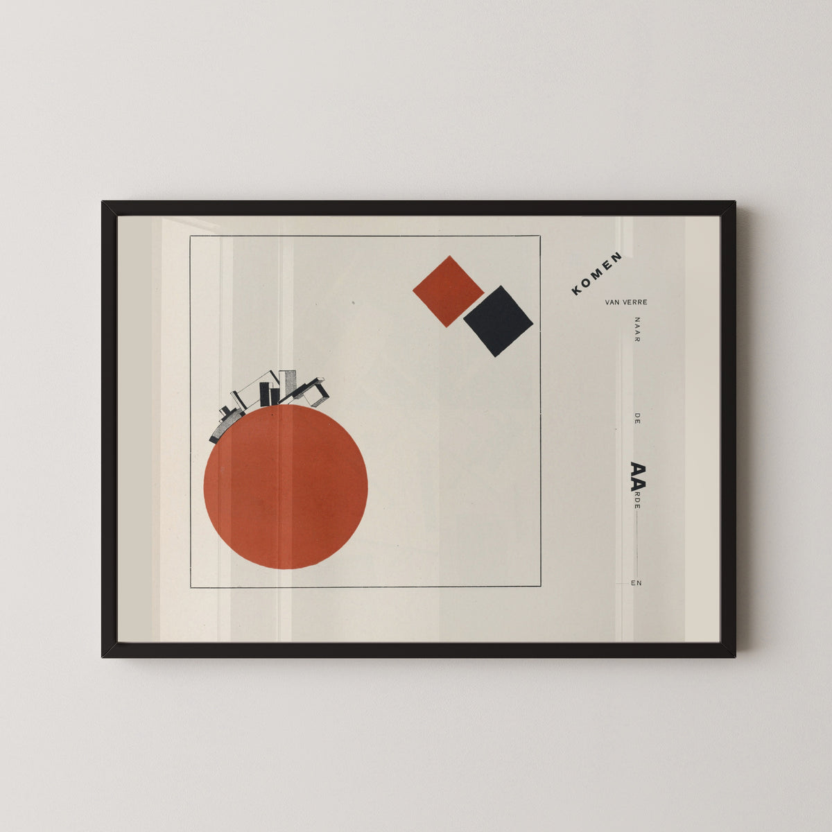 El Lissitzky — Of Two Squares: Construction 2 (They Come From Afar to Earth and...) | Suprematist Art Print