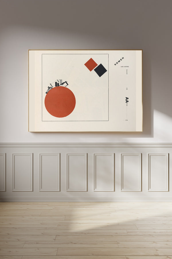 El Lissitzky — Of Two Squares: Construction 2 (They Come From Afar to Earth and...) | Suprematist Art Print
