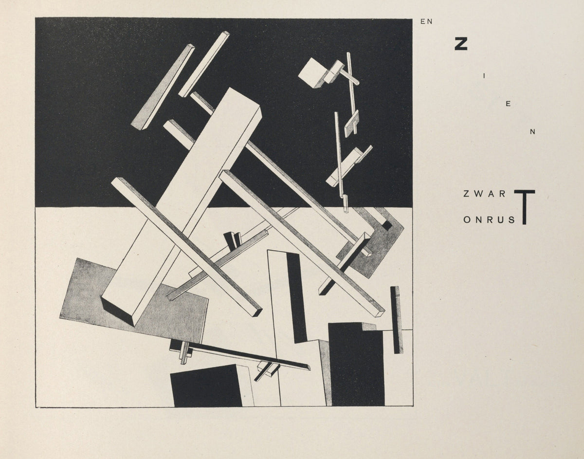 El Lissitzky — Of Two Squares: Construction 3 (...and See: Black, Turmoil, and...) | Suprematist Art Print