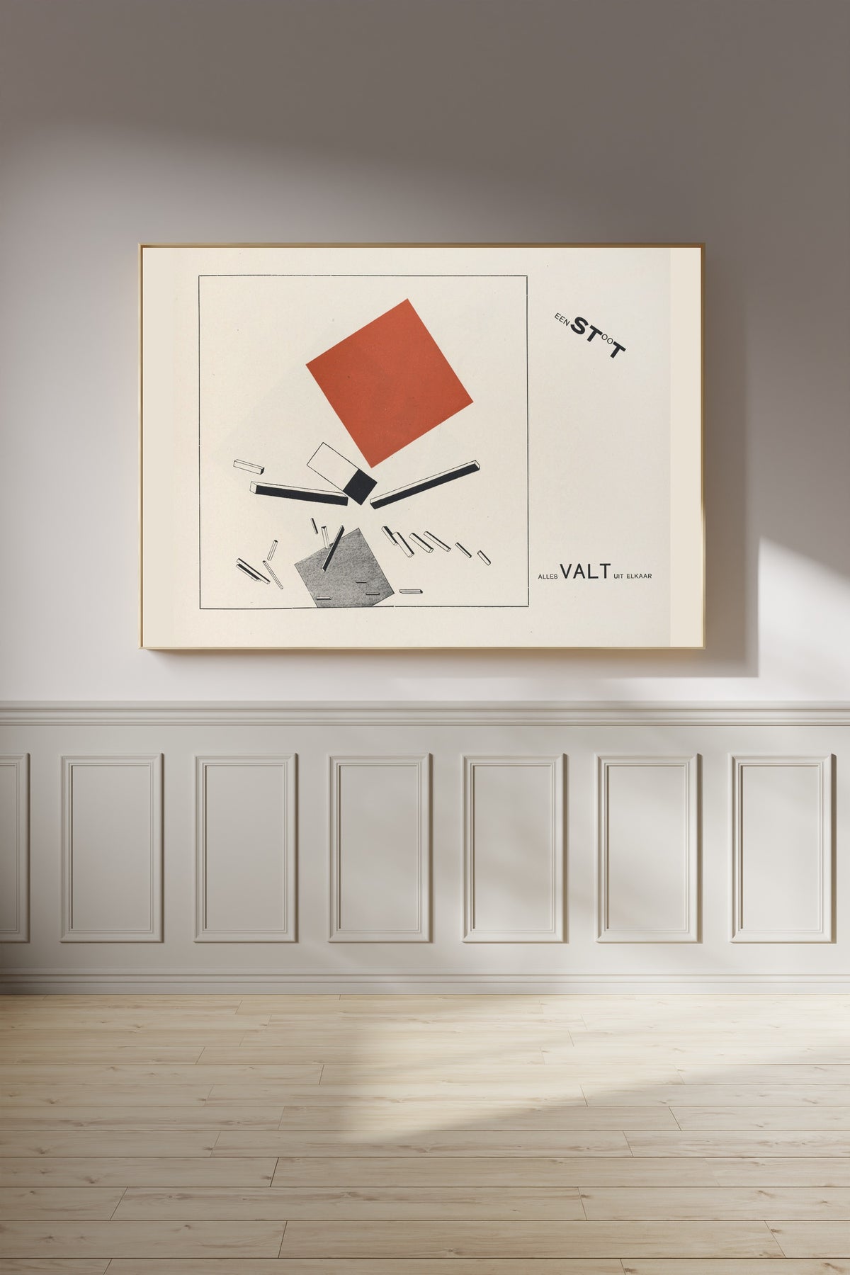 El Lissitzky — Of Two Squares: Construction 4 (A Blow — Everything Falls Apart) | Suprematist Art Print