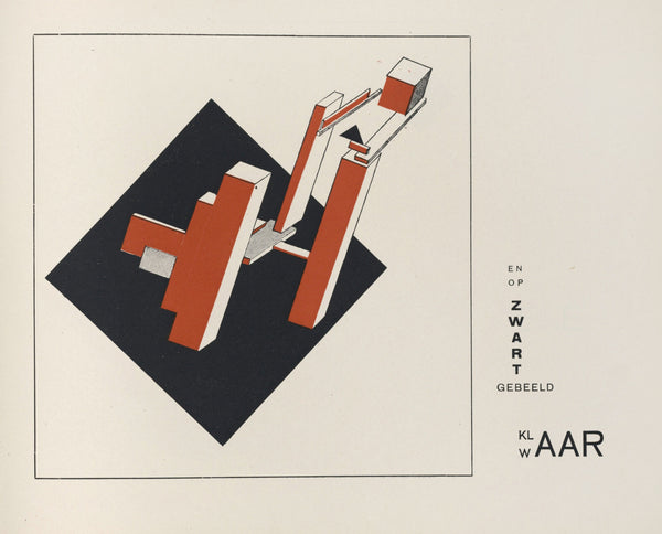 El Lissitzky — Of Two Squares: Construction 5 (And on Black, Clearly Formed) | Suprematist Art Print