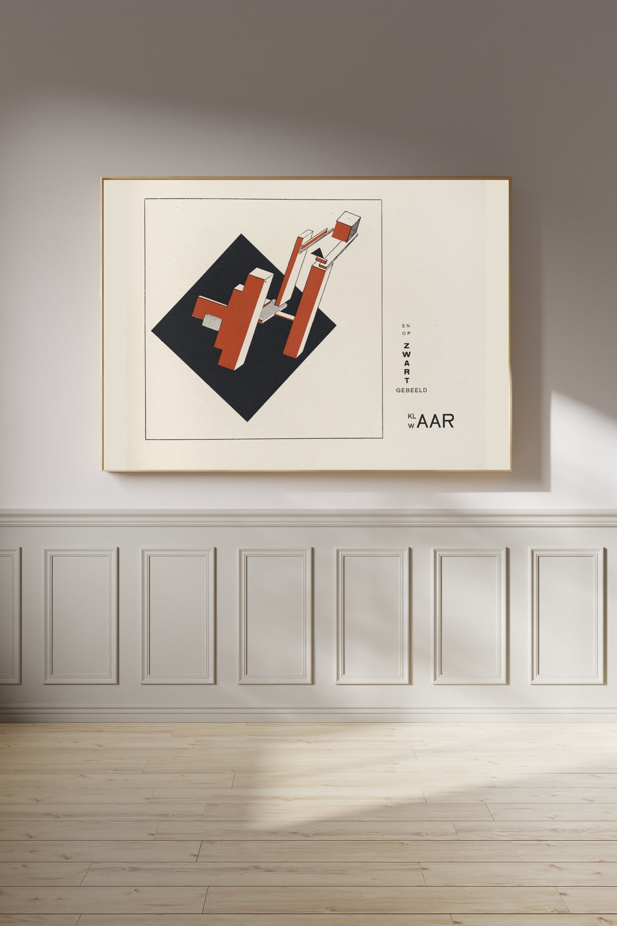 El Lissitzky — Of Two Squares: Construction 5 (And on Black, Clearly Formed) | Suprematist Art Print
