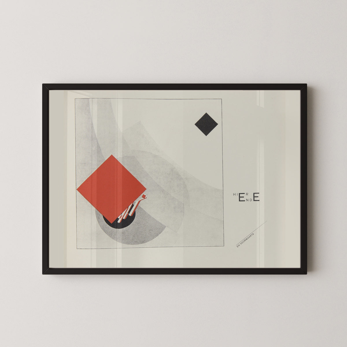 El Lissitzky — Of Two Squares: Here Is the End | Suprematist Art Print