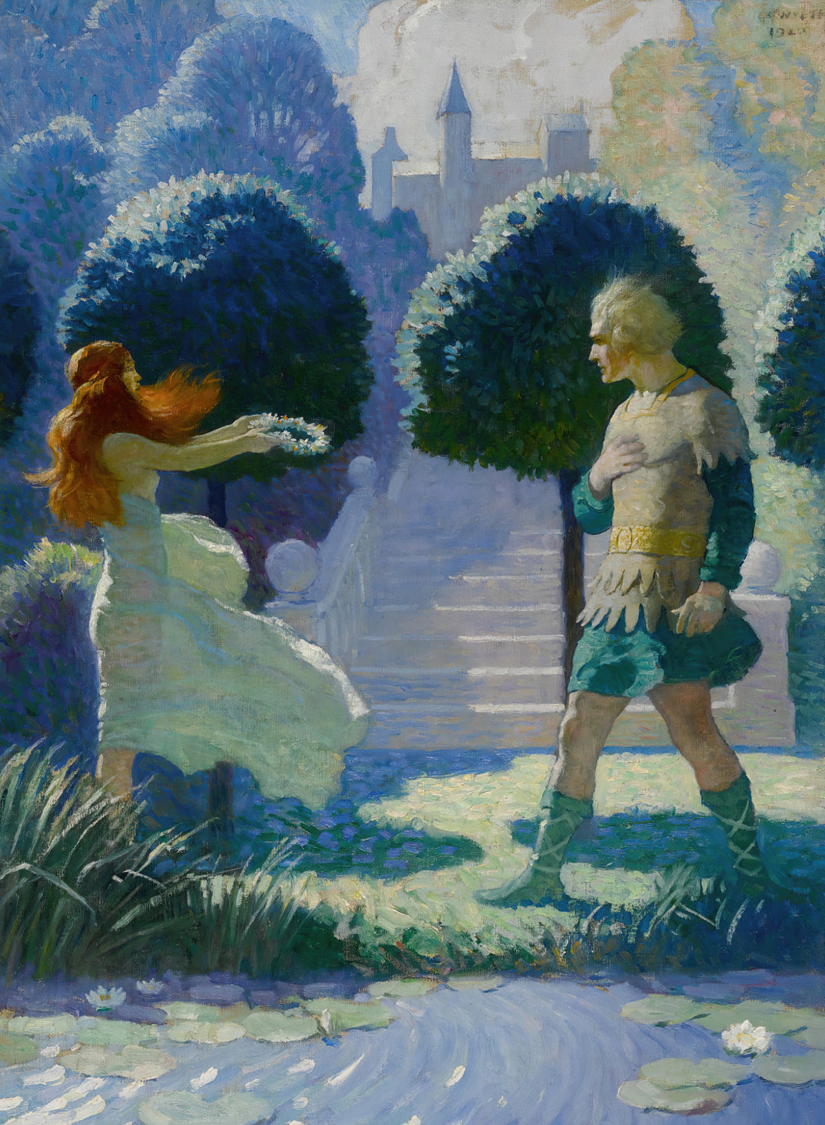 N. C. Wyeth — Ogier and Morgana | Illustration Art Print