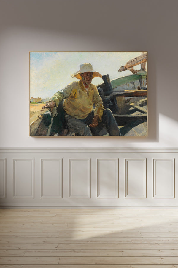 Joaquín Sorolla — Old Fisherman in a Boat | Fine Art Print