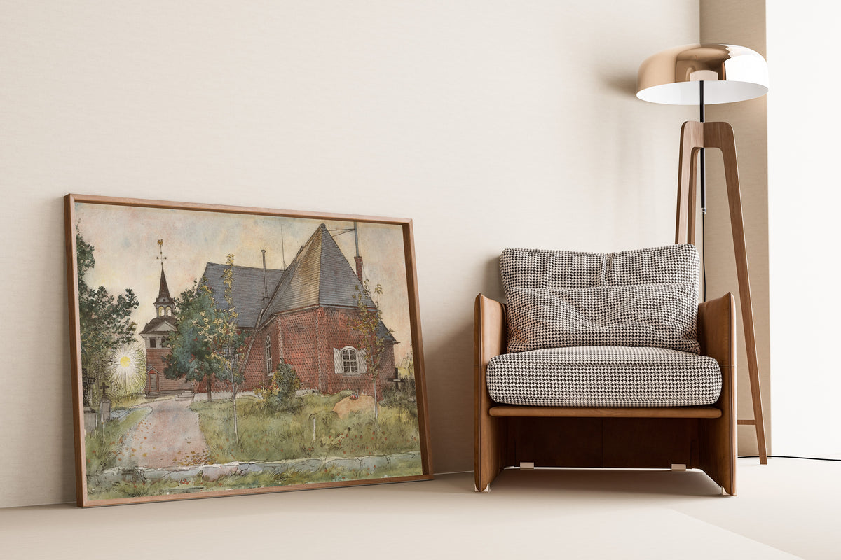 Carl Larsson — Old Sundborn Church | Swedish Watercolour Print