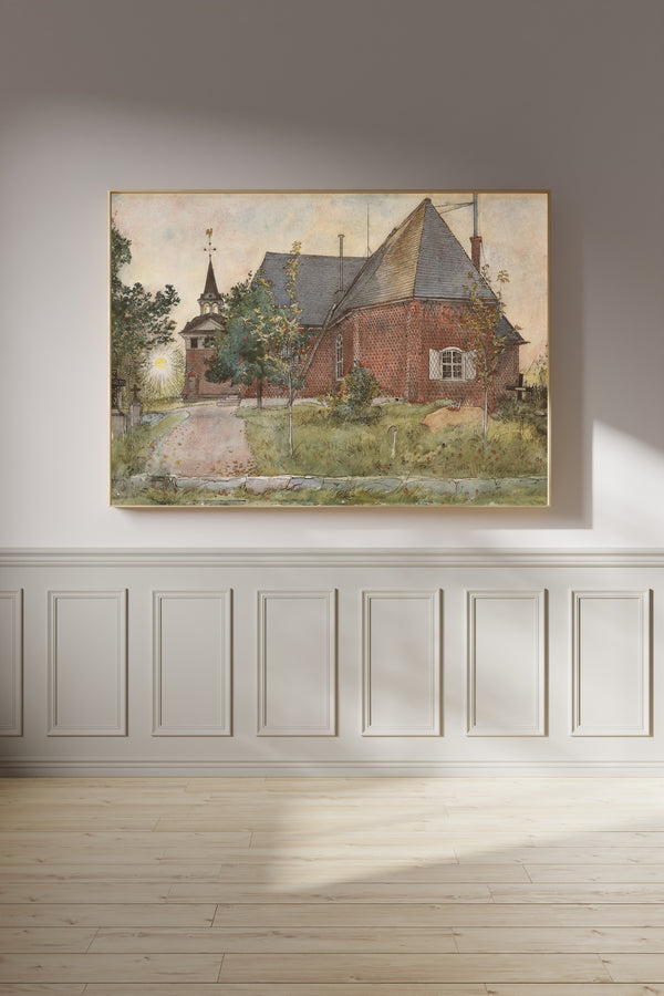 Carl Larsson — Old Sundborn Church | Swedish Watercolour Print