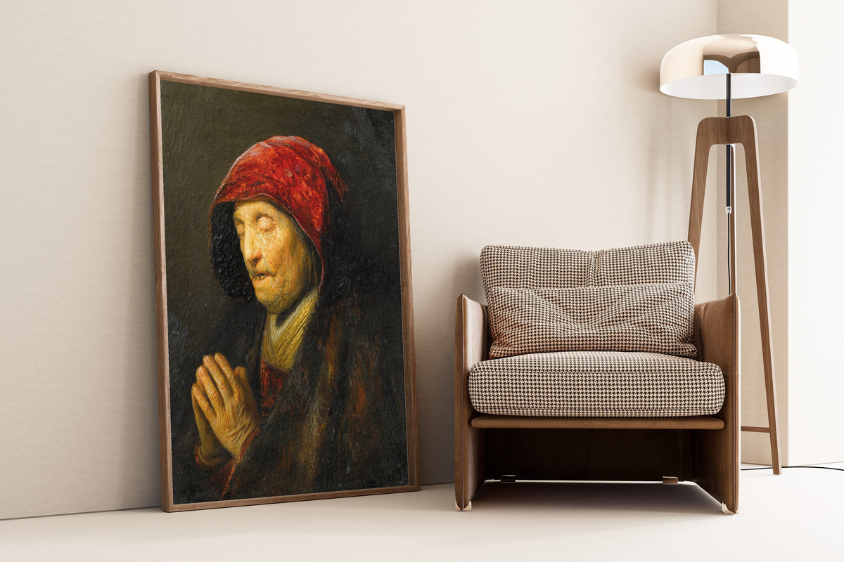 Rembrandt van Rijn — Old Woman Praying | Fine Art Print