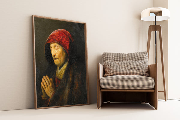 Rembrandt van Rijn — Old Woman Praying | Fine Art Print