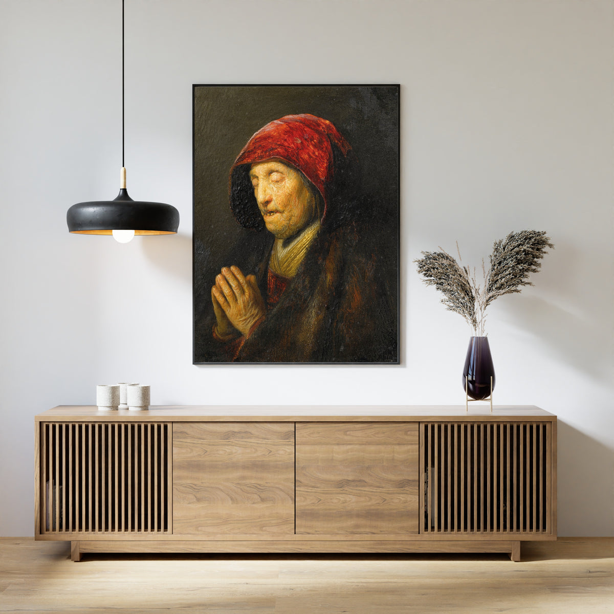 Rembrandt van Rijn — Old Woman Praying | Fine Art Print