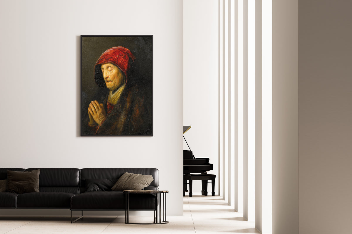 Rembrandt van Rijn — Old Woman Praying | Fine Art Print