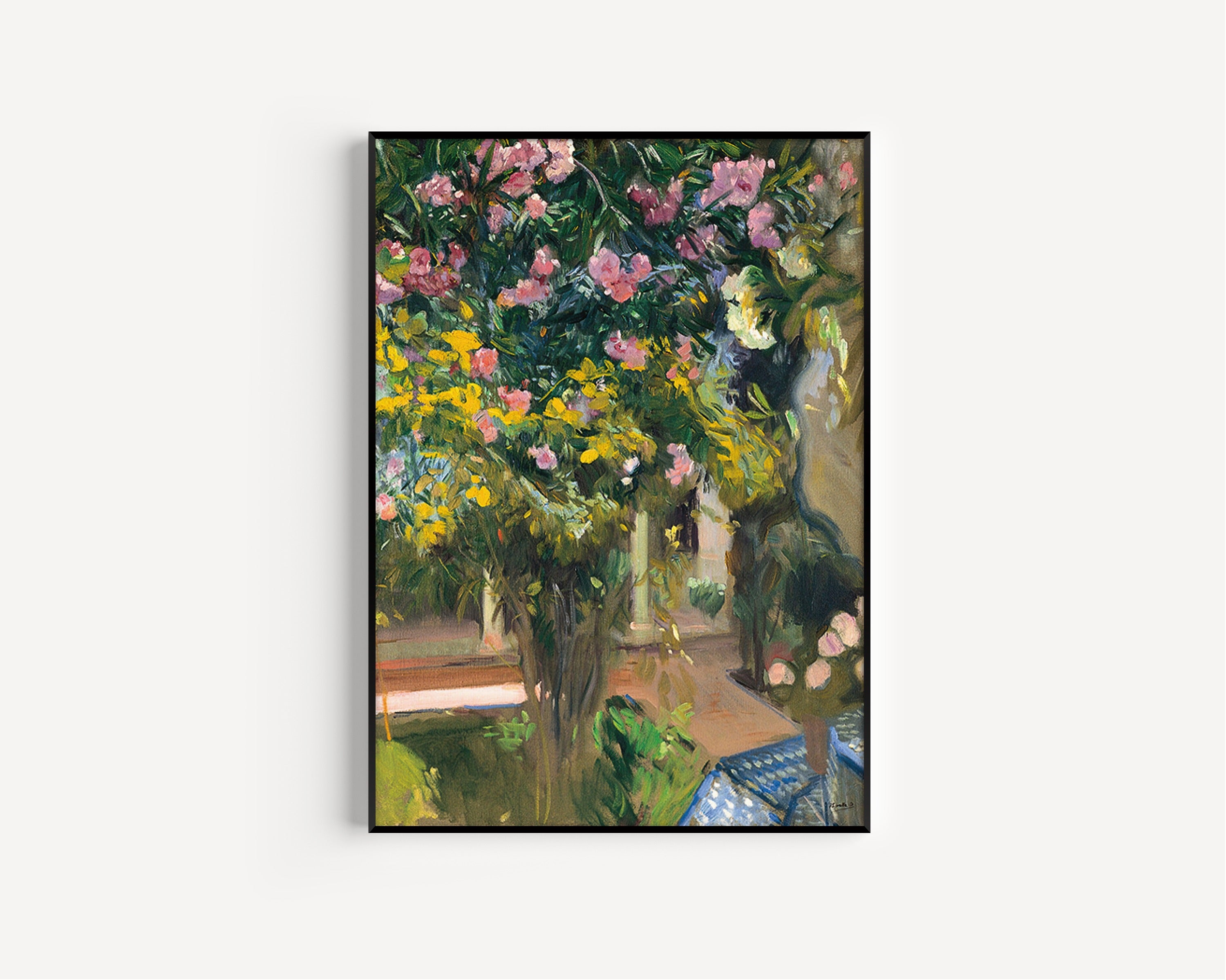 Joaquín Sorolla — Oleanders in the Courtyard of the Artist's House | Fine Art Print