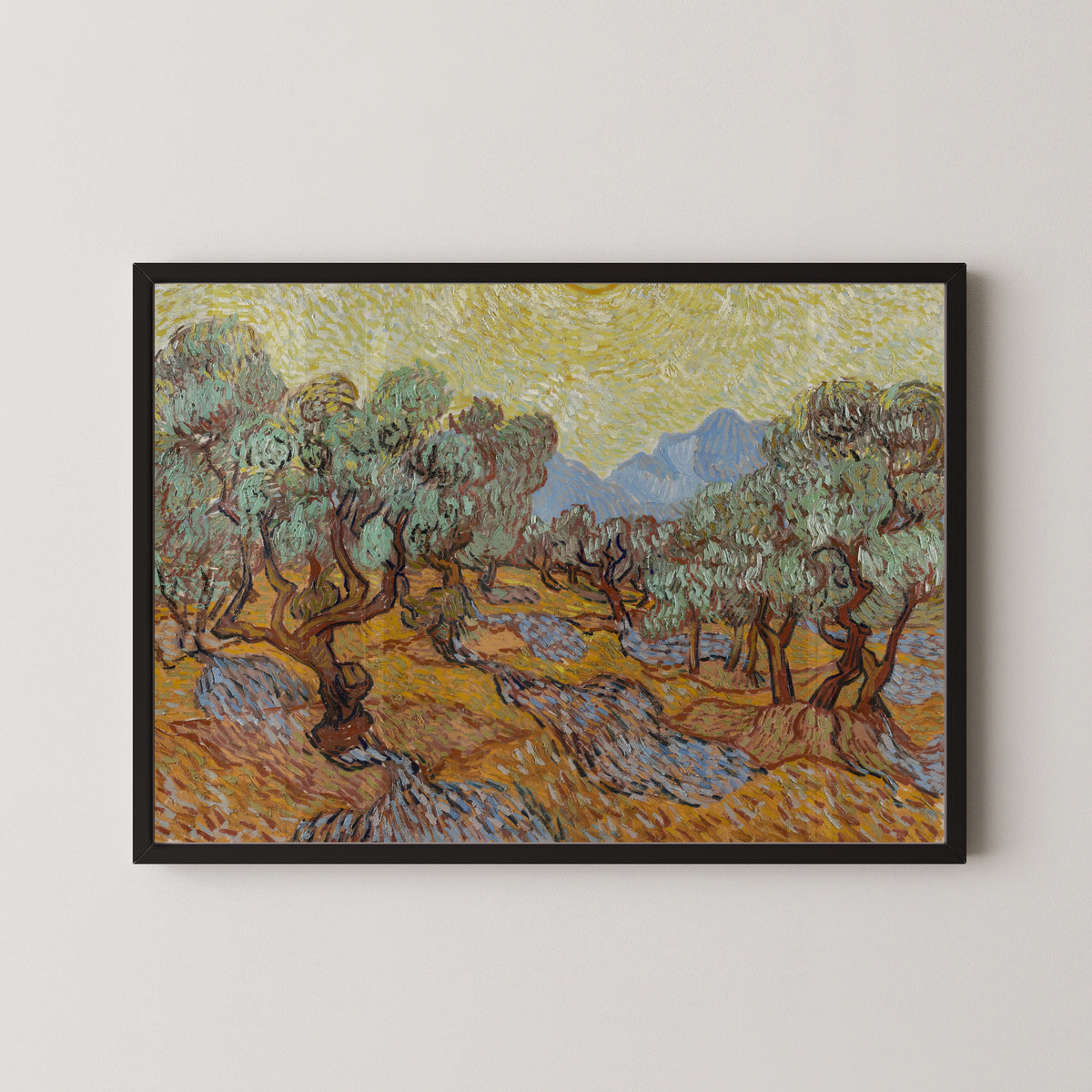 Vincent van Gogh — Olive Trees with Yellow Sky and Sun | Fine Art Print
