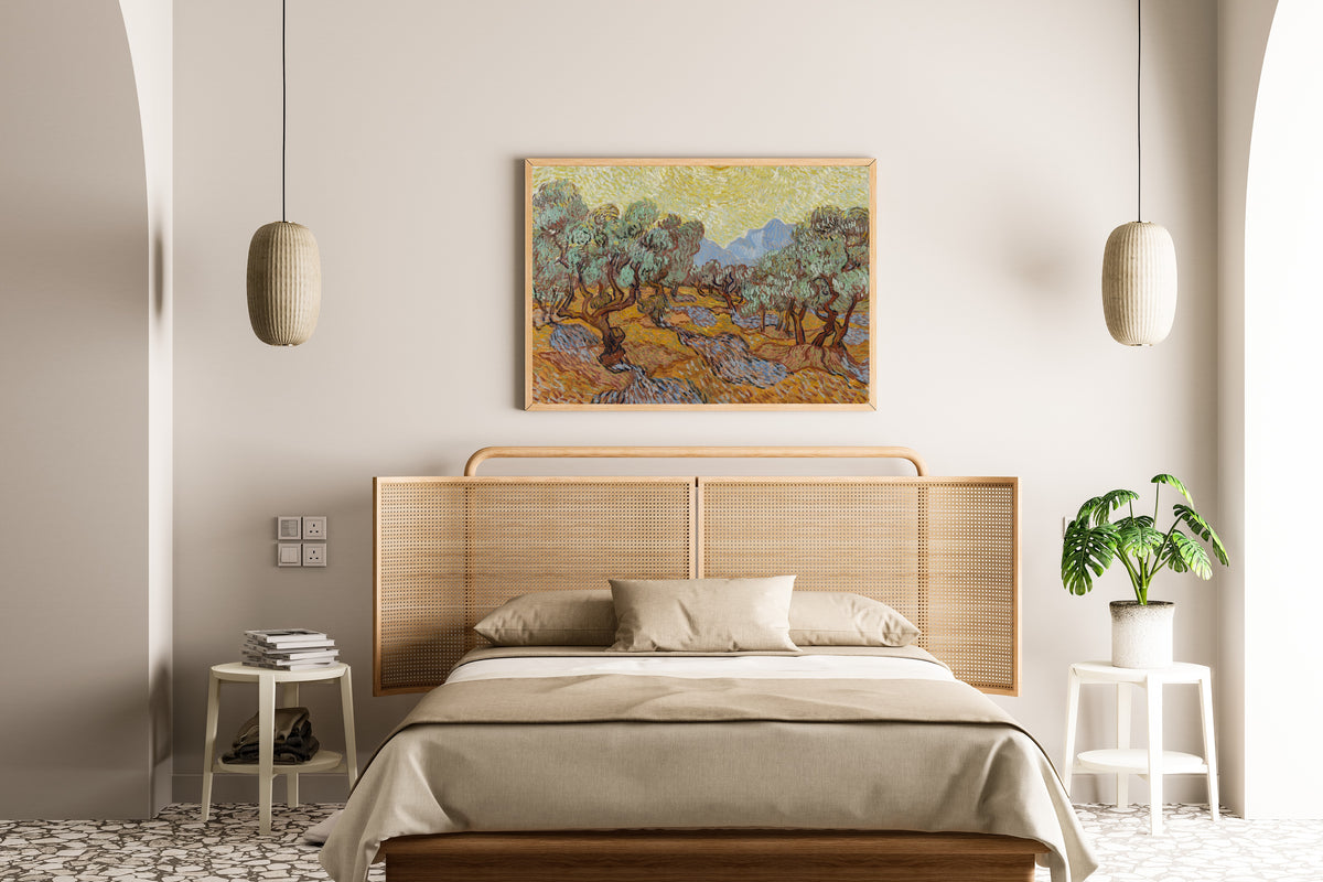 Vincent van Gogh — Olive Trees with Yellow Sky and Sun | Fine Art Print