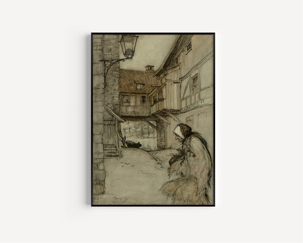 Arthur Rackham — Once There Was a Poor Old Woman Who Lived in a Village | Fairy Tale Illustration Print