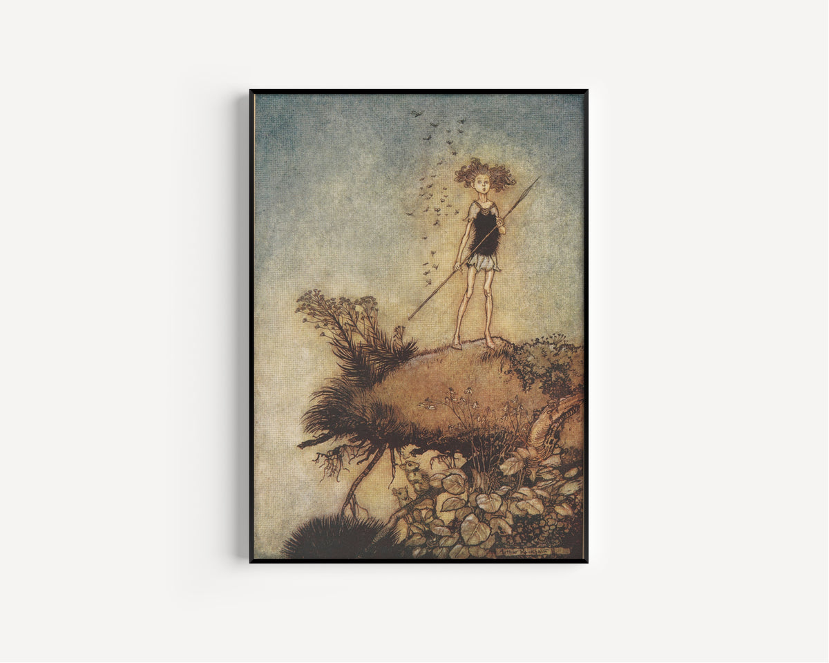 Arthur Rackham — One Aloof Stand Sentinel | Shakespeare Illustration Print