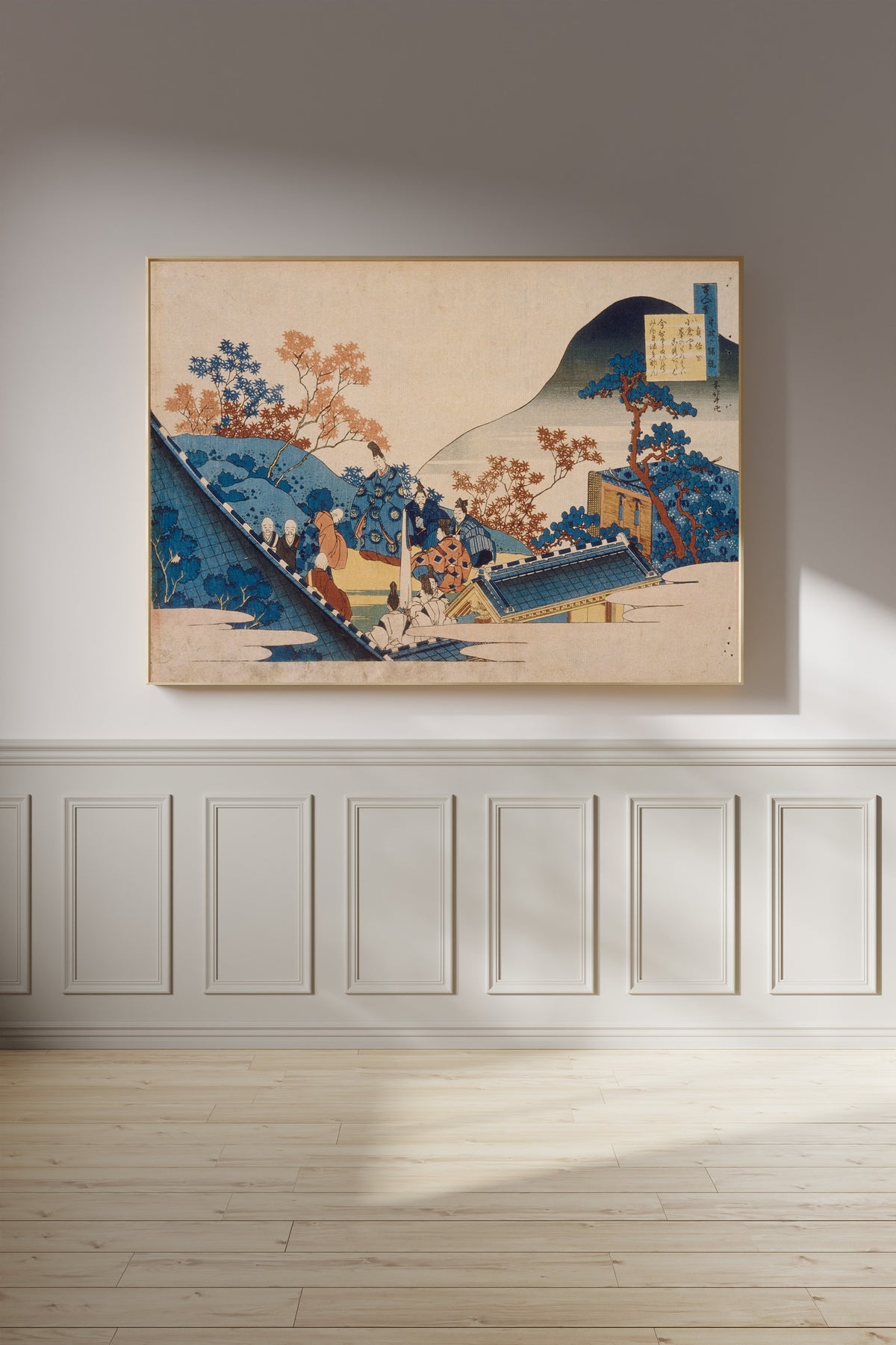 Katsushika Hokusai — One Hundred Poems Explained by the Nurse: Poem by Teishin Kō | Japanese Woodblock Print (Ukiyo-e)