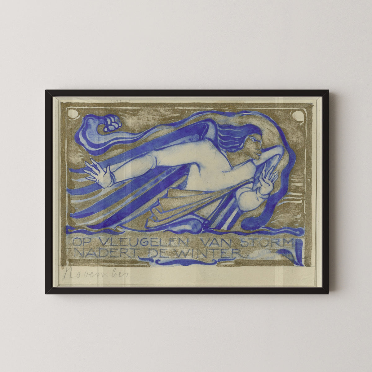 Willem Arondéus — Op vleugelen van storm nadert de winter, november [On wings of storm winter approaches] | Art Deco Print