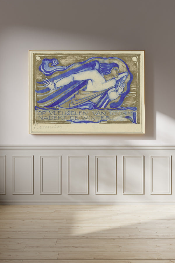 Willem Arondéus — Op vleugelen van storm nadert de winter, november [On wings of storm winter approaches] | Art Deco Print