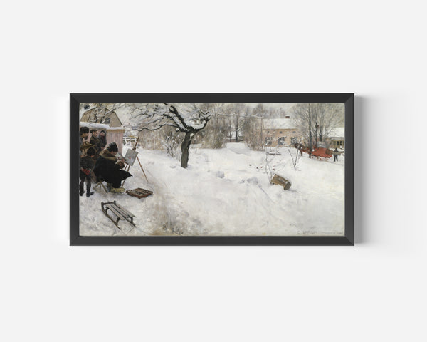 Carl Larsson — Open-Air Painter. Winter-Motif from Åsögatan 145, Stockholm | Fine Art Print