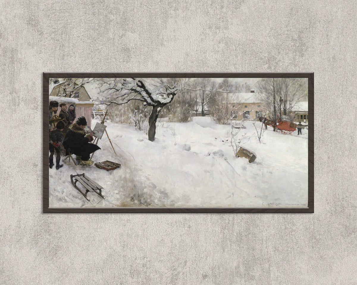 Carl Larsson — Open-Air Painter. Winter-Motif from Åsögatan 145, Stockholm | Fine Art Print