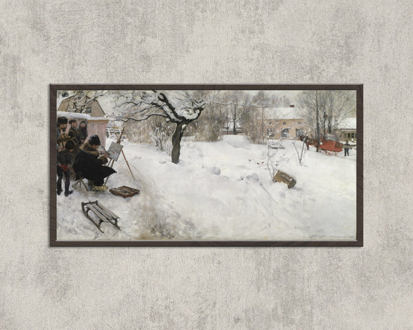 Carl Larsson — Open-Air Painter. Winter-Motif from Åsögatan 145, Stockholm | Fine Art Print