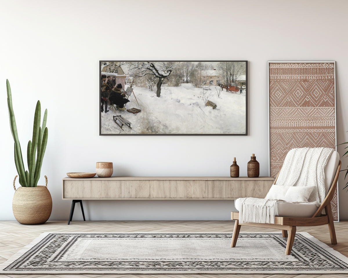 Carl Larsson — Open-Air Painter. Winter-Motif from Åsögatan 145, Stockholm | Fine Art Print