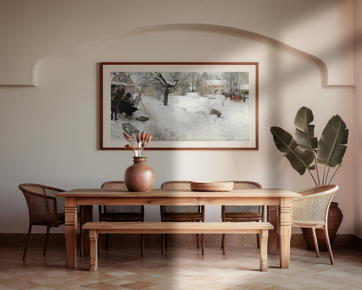 Carl Larsson — Open-Air Painter. Winter-Motif from Åsögatan 145, Stockholm | Fine Art Print