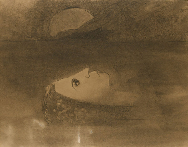 Odilon Redon — Ophelia (Floating Head) | Symbolist Art Print