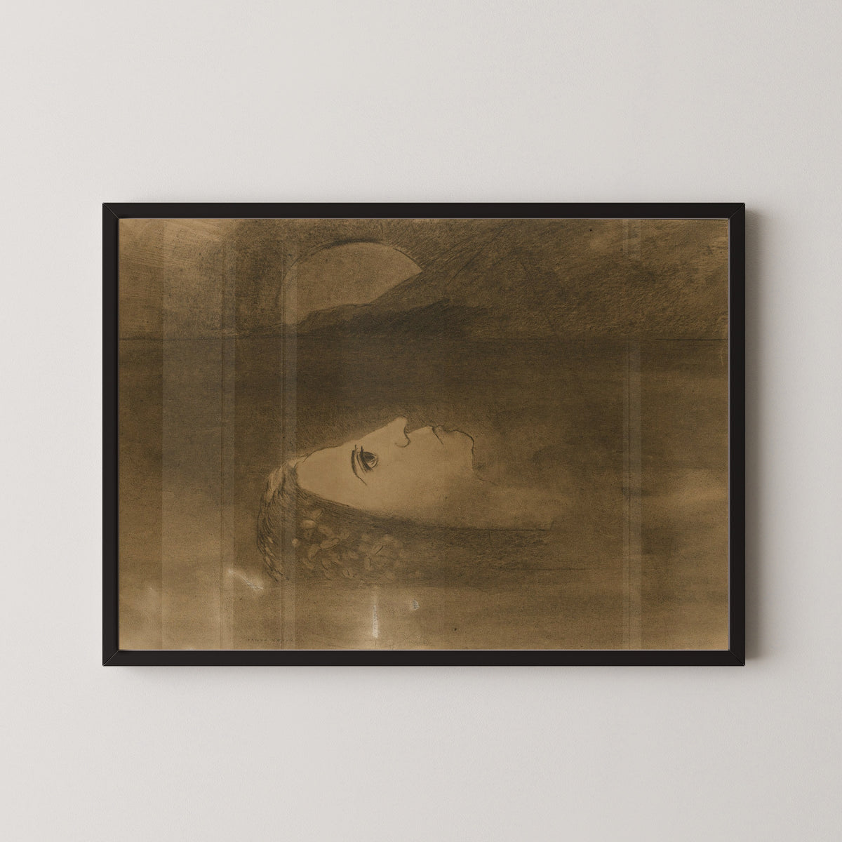 Odilon Redon — Ophelia (Floating Head) | Symbolist Art Print