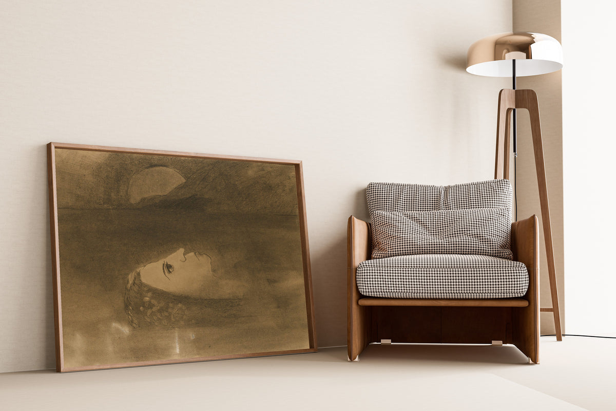 Odilon Redon — Ophelia (Floating Head) | Symbolist Art Print