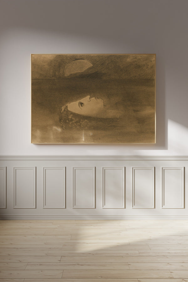 Odilon Redon — Ophelia (Floating Head) | Symbolist Art Print
