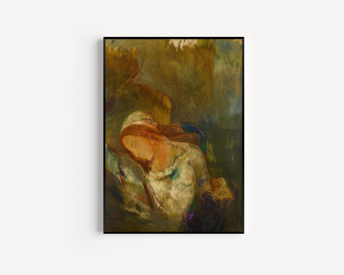 Odilon Redon — Ophelia (Striped Headscarf) | Symbolist Art Print