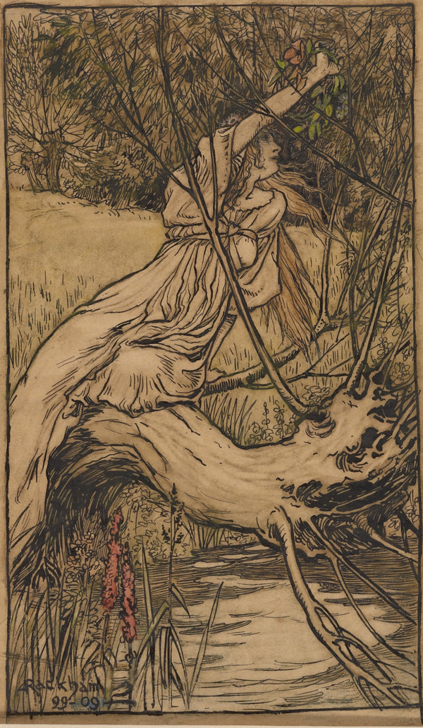Arthur Rackham — Ophelia | Shakespeare Illustration Print