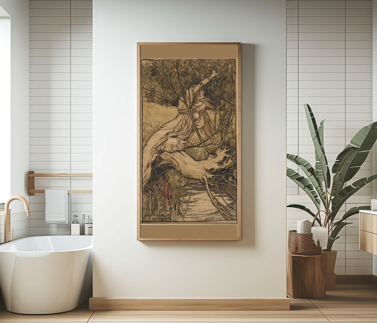 Arthur Rackham — Ophelia | Shakespeare Illustration Print