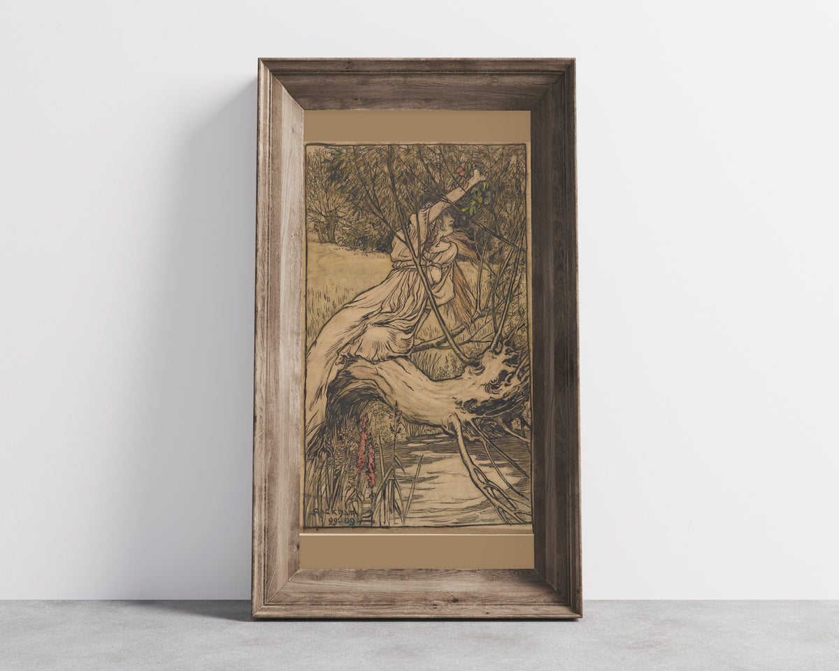 Arthur Rackham — Ophelia | Shakespeare Illustration Print