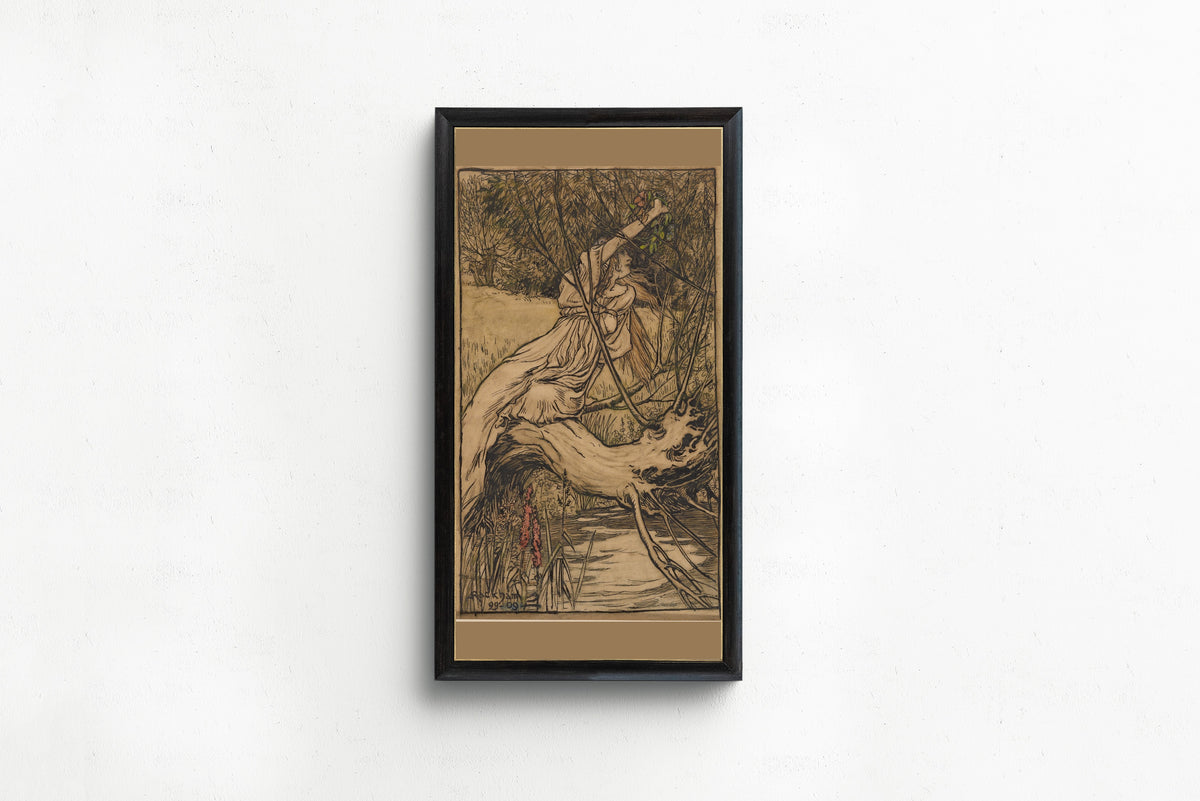 Arthur Rackham — Ophelia | Shakespeare Illustration Print