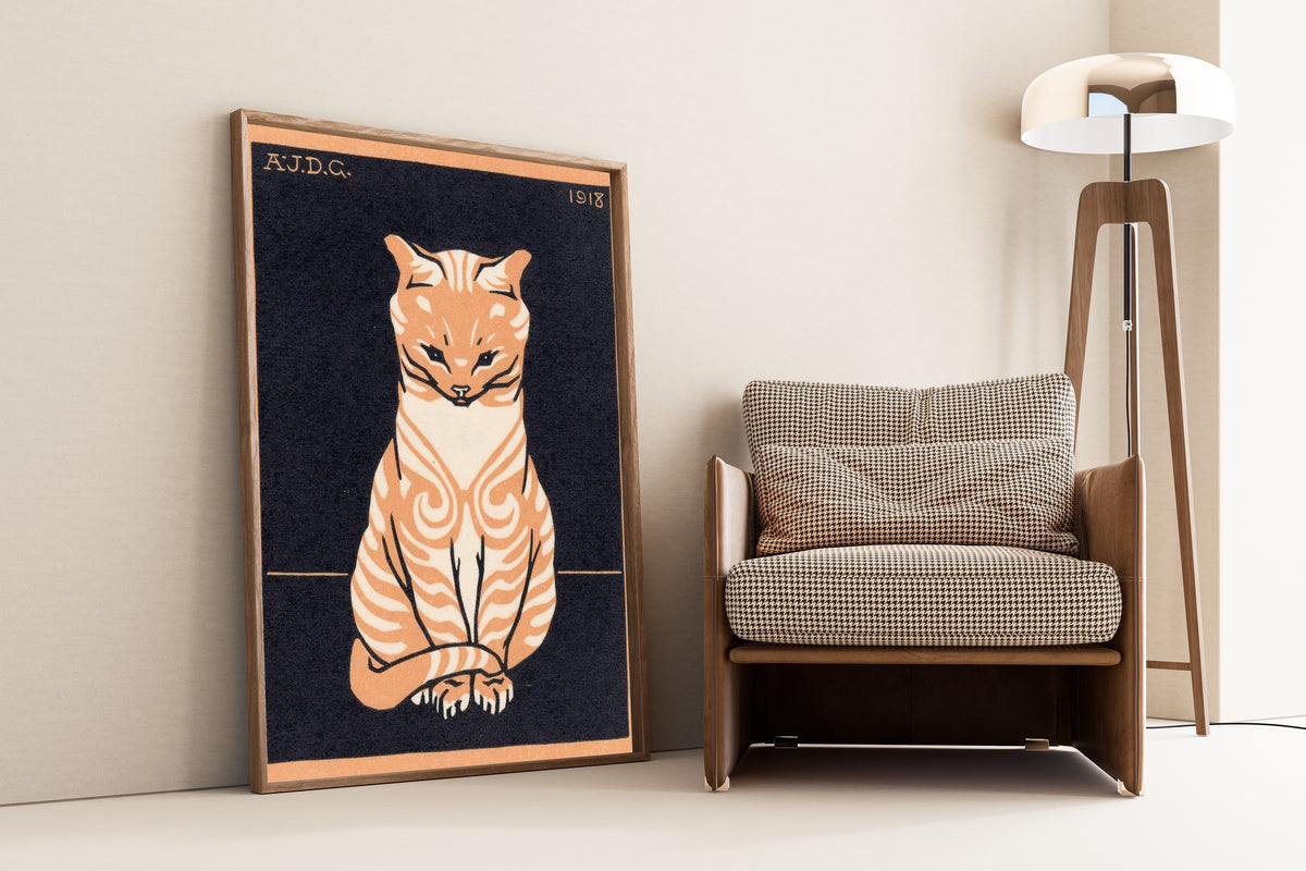 Julie de Graag — Orange Cat | Woodcut Print