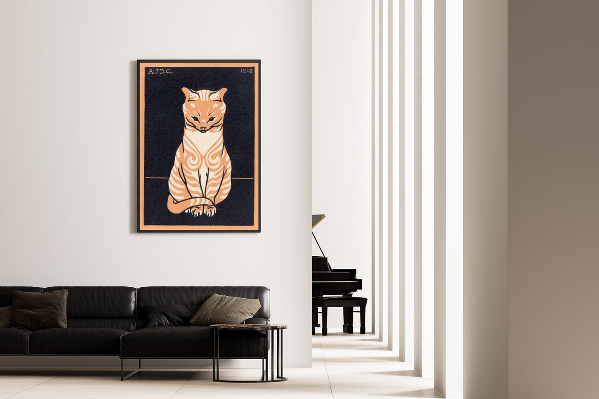 Julie de Graag — Orange Cat | Woodcut Print