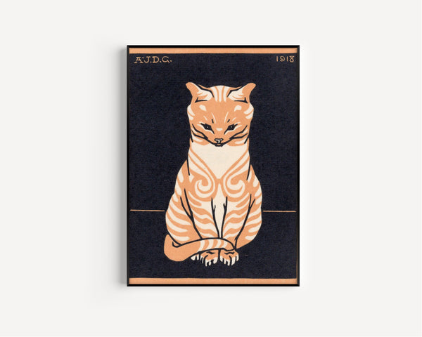 Julie de Graag — Orange Cat | Woodcut Print