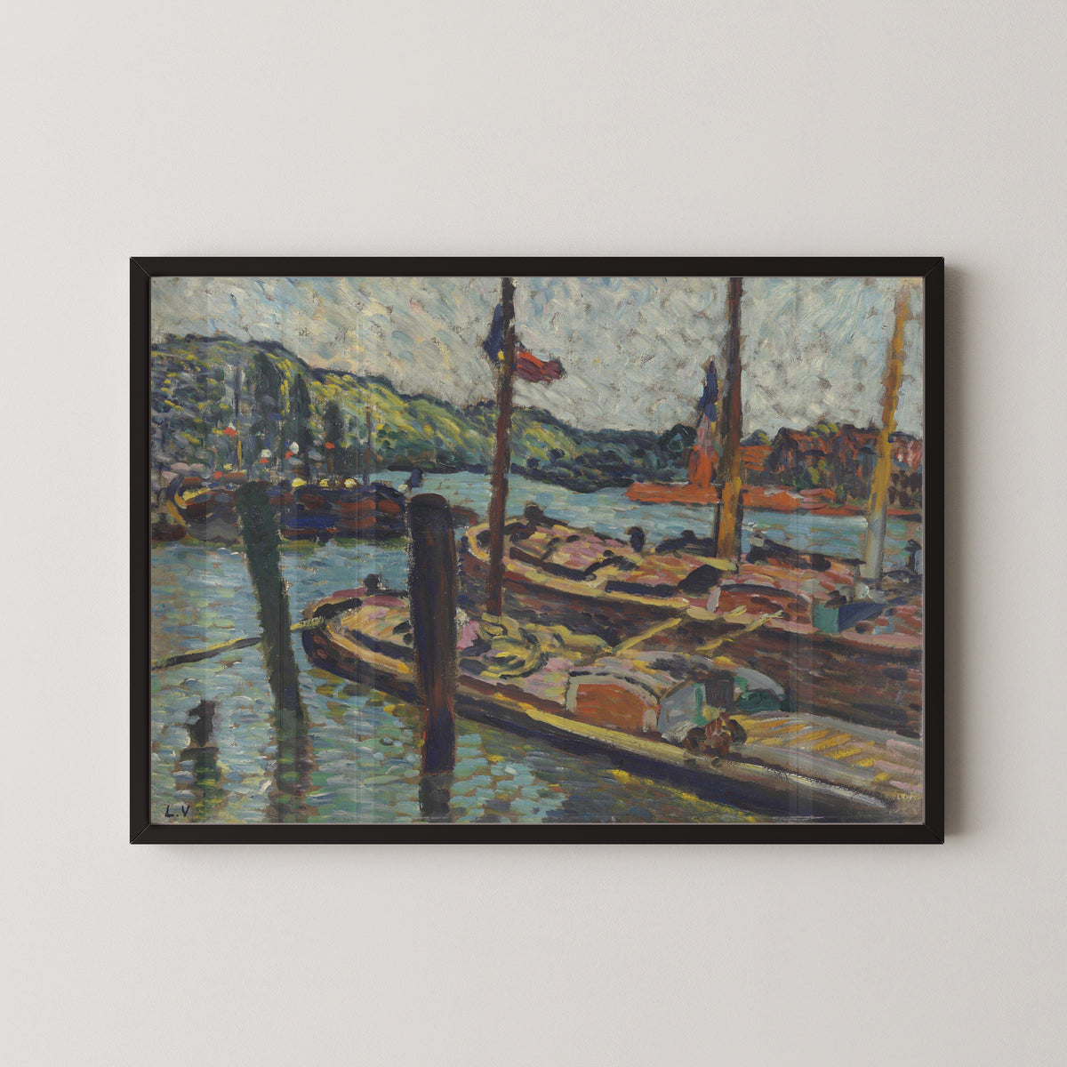 Louis Valtat — Péniches au port de Rouen | Fauvist Fine Art Print